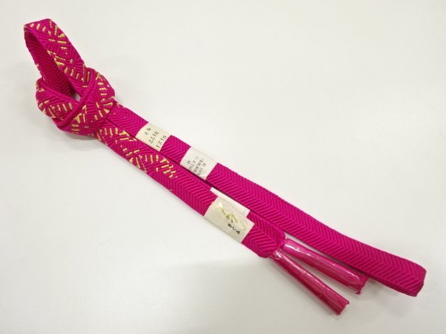 未使用品　正絹　手組帯締め